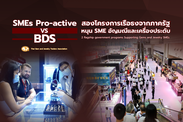 SMEs Pro-active vs. BDS สองโครงการรัฐฯ หนุน SME อัญมณีและเครื่องประดับ