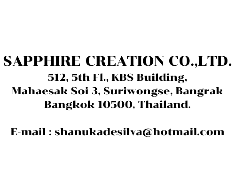 SAPPHIRE CREATIONS CO., LTD.